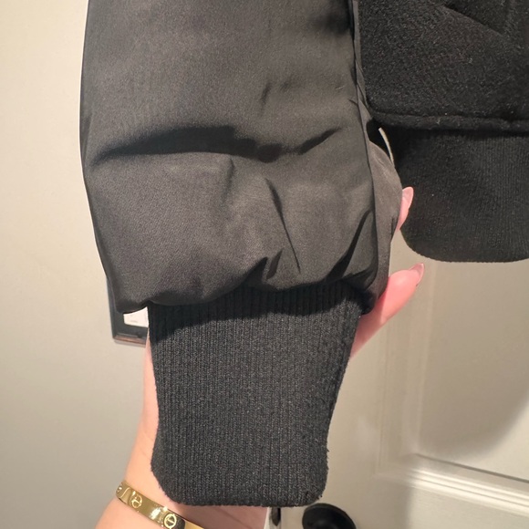 NWOT ZARA Women’s Black Oversized Combination Bomber Size Large🖤 - Picture 4 of 8